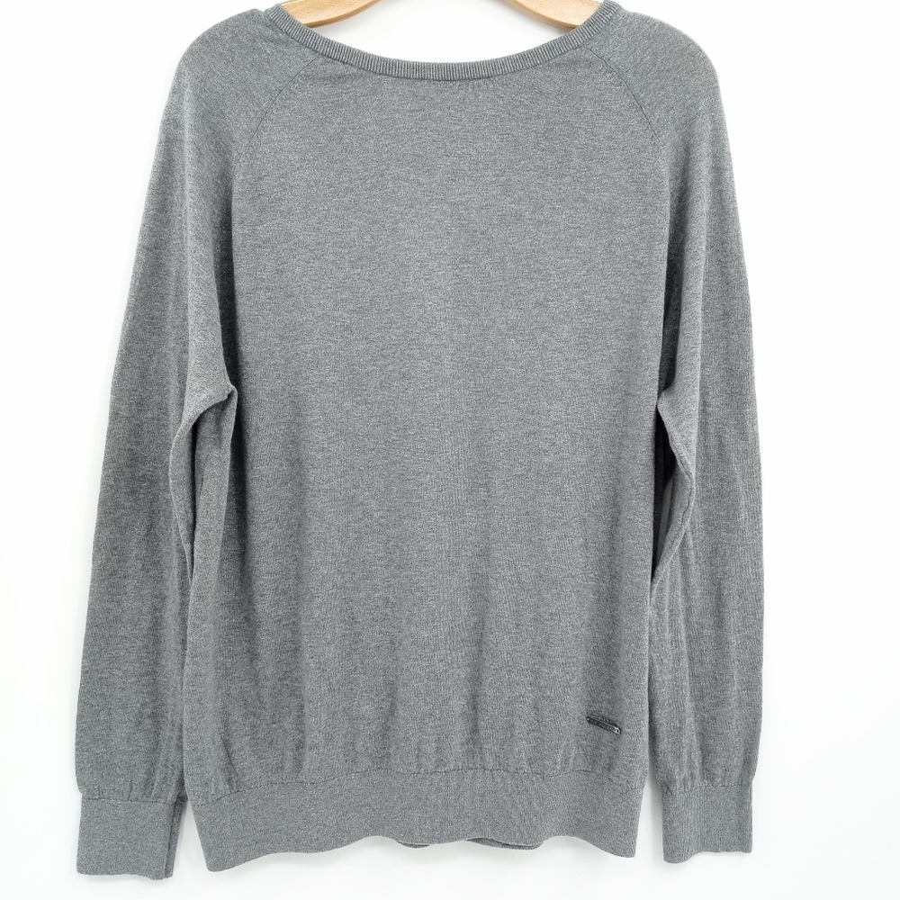 Sweaty Betty Gray Crew Neck Sweater